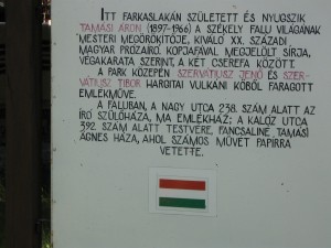 2008.06.23. Erdély, 07-Farkaslaka, Tamási Áron emléktáblája IMG 0155 